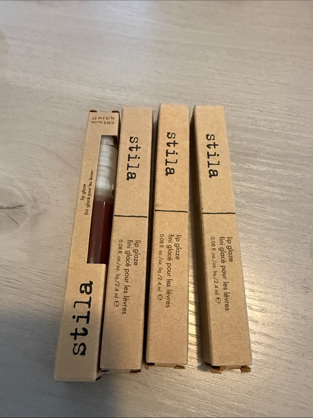 4 Stila Lip Glaze in different shades
